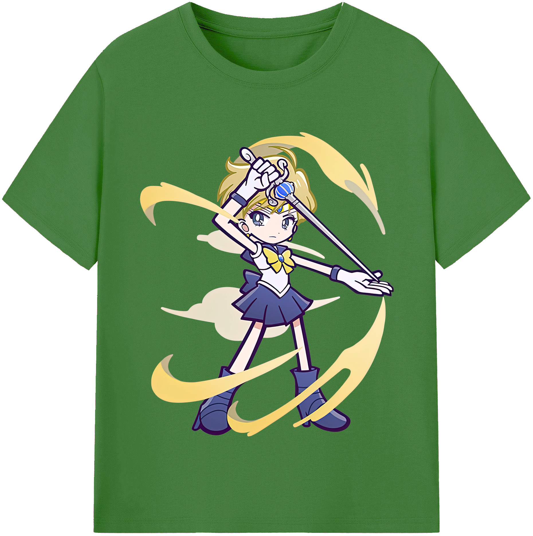 （画像用） 美少女戦士セーラームーン 天王はるか Sailor Moon Tenoh Haruka レディースカジュアルプリントTシャツ（綿100％）